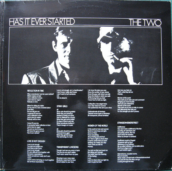 The Two (2) : Has It Ever Started (LP)