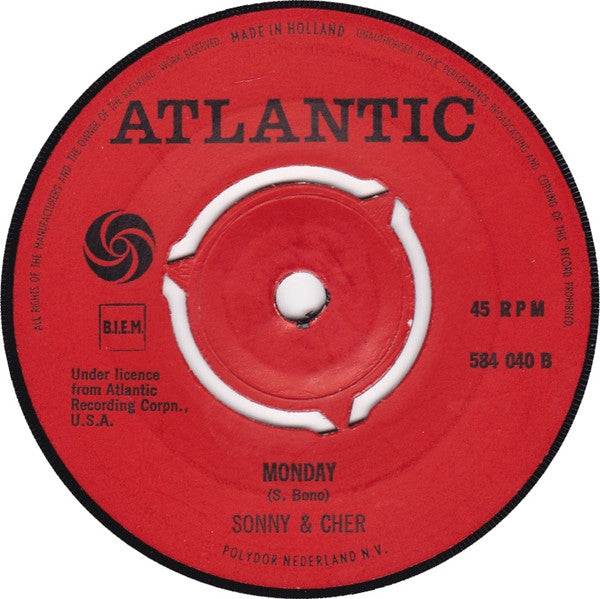 Sonny & Cher : Little Man (7", Single, Mono)