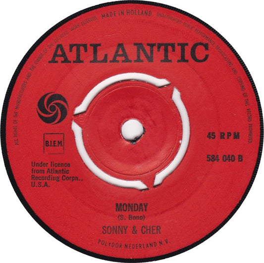 Sonny & Cher : Little Man (7", Single, Mono)