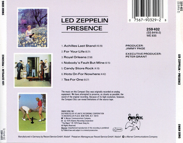 Led Zeppelin : Presence (CD, Album, RE)