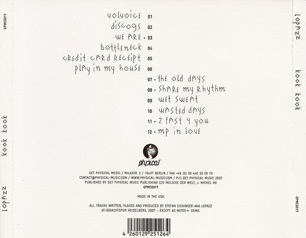 Lopazz : Kook Kook (CD, Album)