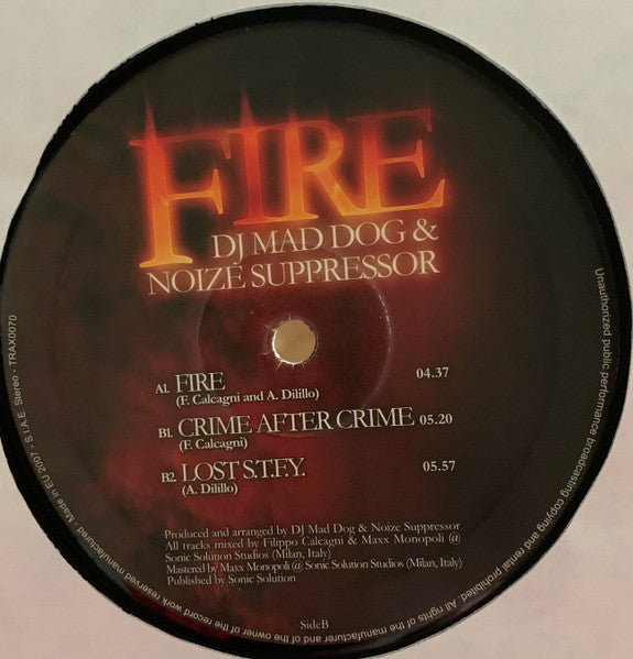 DJ Mad Dog & Noize Suppressor : Fire (12")