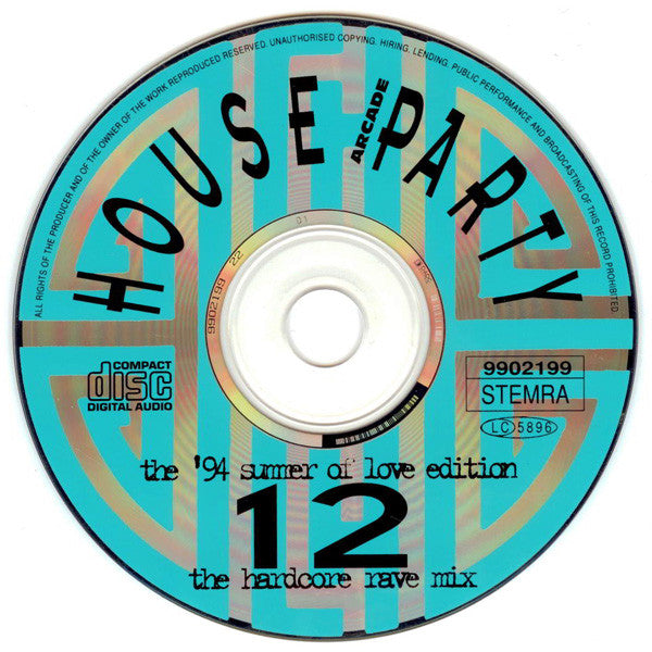 DJ Rob & Paul Elstak : House Party 12 (The '94 Summer Of Love Edition - The Hardcore Ravemix) (CD, Mixed)