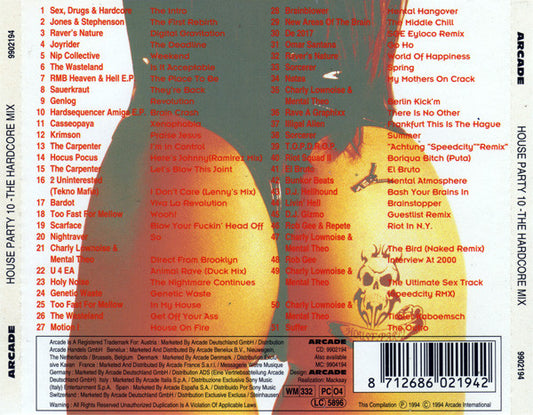 Charly Lownoise & Mental Theo, The Dark Raver : House Party 10 (The Hardcore Mix) (CD, Mixed)