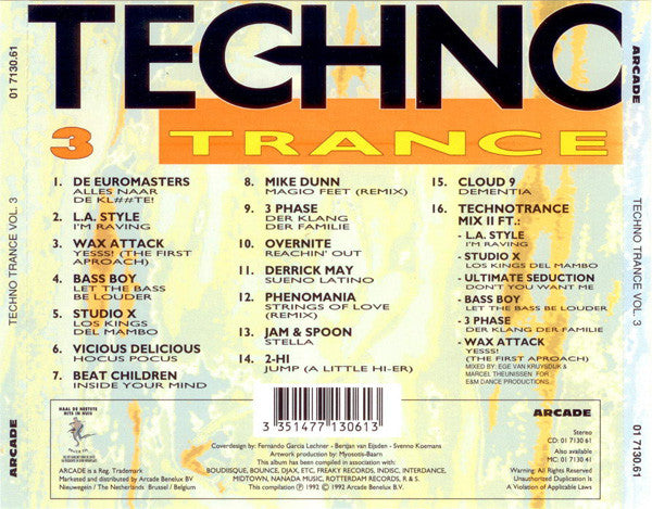 Various : Techno Trance 3 (CD, Comp, P/Mixed)