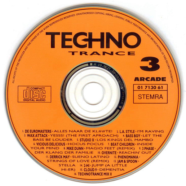 Various : Techno Trance 3 (CD, Comp, P/Mixed)