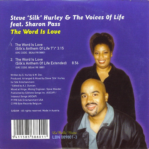 Steve "Silk" Hurley & The Voices Of Life Feat. Sharon Pass : The Word Is Love Vol.1 (CD, Single)
