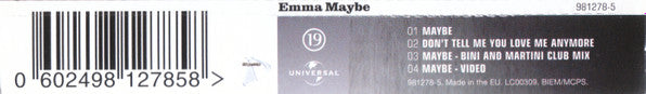 Emma Bunton : Maybe (CD, Single, Enh)