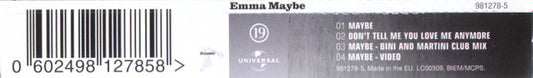 Emma Bunton : Maybe (CD, Single, Enh)