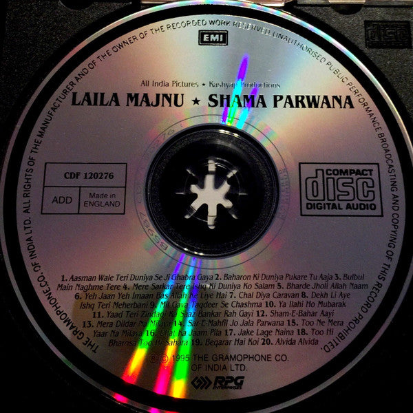 Ghulam Mohammed / Husnalal-Bhagatram : Laila Majnu / Shama Parwana (CD, Comp)