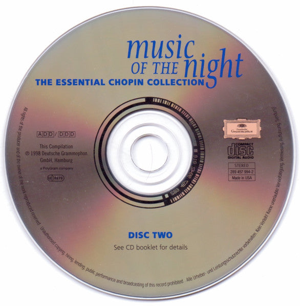 Frédéric Chopin, Various : Music Of The Night (The Essential Chopin Collection) (2xCD, Comp)