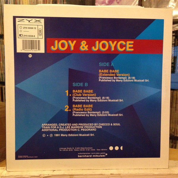 Joy & Joyce : Babe Babe (12", Maxi)