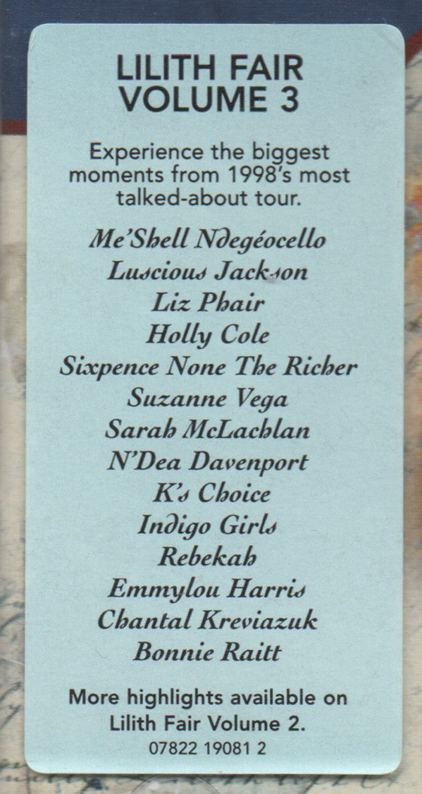 Various : Lilith Fair (A Celebration Of Women In Music) Volume 3 (CD, Album)