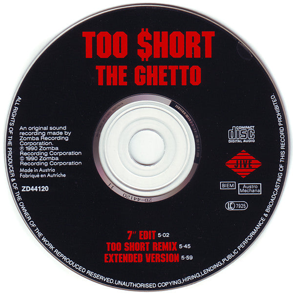 Too Short : The Ghetto (CD, Maxi)