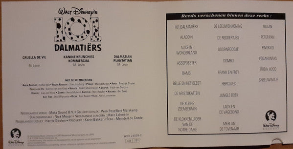 Unknown Artist : 101 Dalmatiërs (CD, Album)