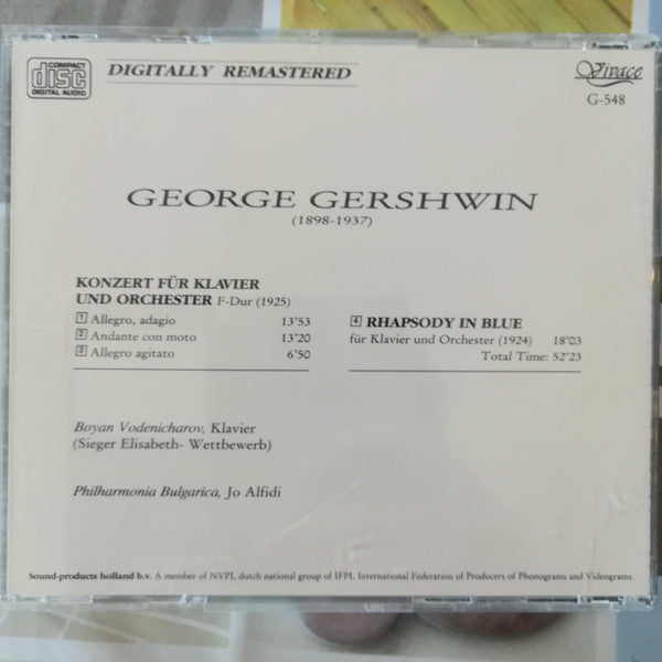George Gershwin, Boyan Vodenitcharov, Philharmonia Bulgarica, Jo Alfidi : Rhapsody In Blue, Klavier-Konzert F-Dur (CD, Album)