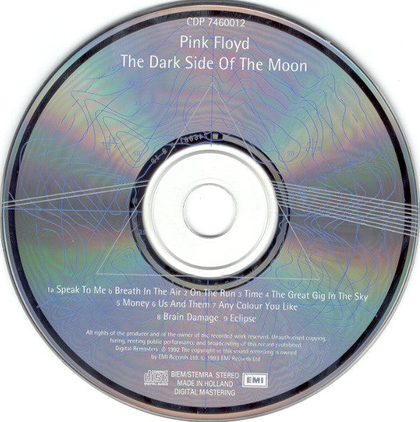 Pink Floyd : The Dark Side Of The Moon (CD, Album, RE, RM)