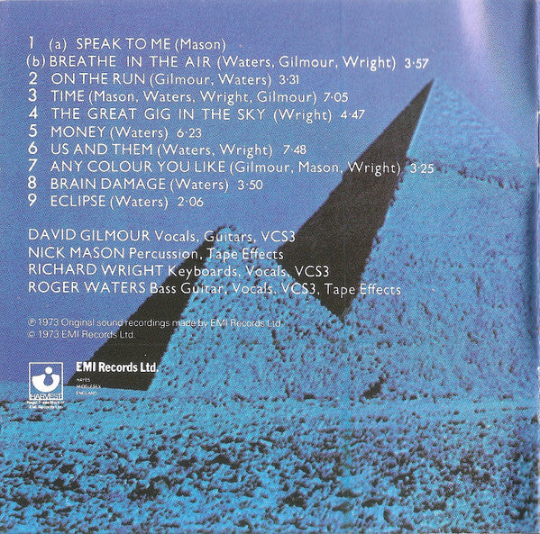 Pink Floyd : The Dark Side Of The Moon (CD, Album, RE, RM)