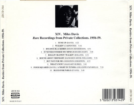 Miles Davis : Rarities From Private Collections. 1956-59. (CD, Unofficial)