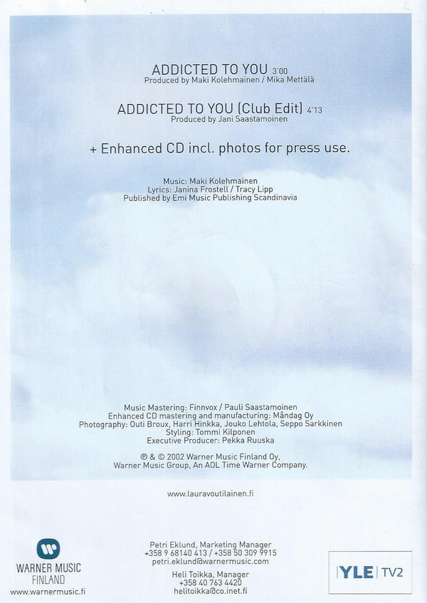 Laura Voutilainen : Addicted To You (CD, Single, Enh, Promo)