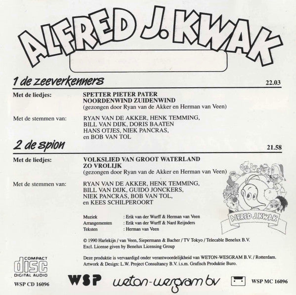 Alfred J. Kwak : De Zeeverkenners / De Spion (CD, Album)