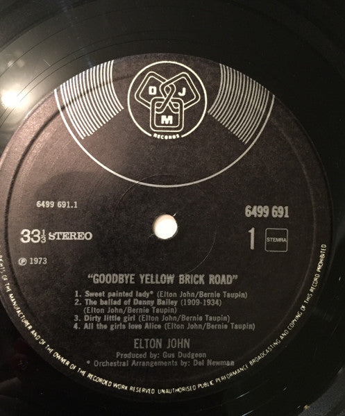 Elton John : Goodbye Yellow Brick Road (2xLP, Album)