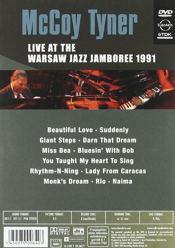 McCoy Tyner : Live At Warsaw Jazz Jamboree 1991 (DVD-V, RE, PAL)