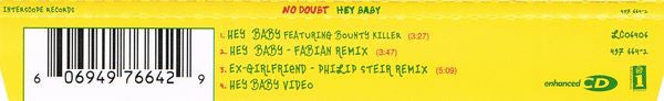No Doubt : Hey Baby (CD, Single, Enh)