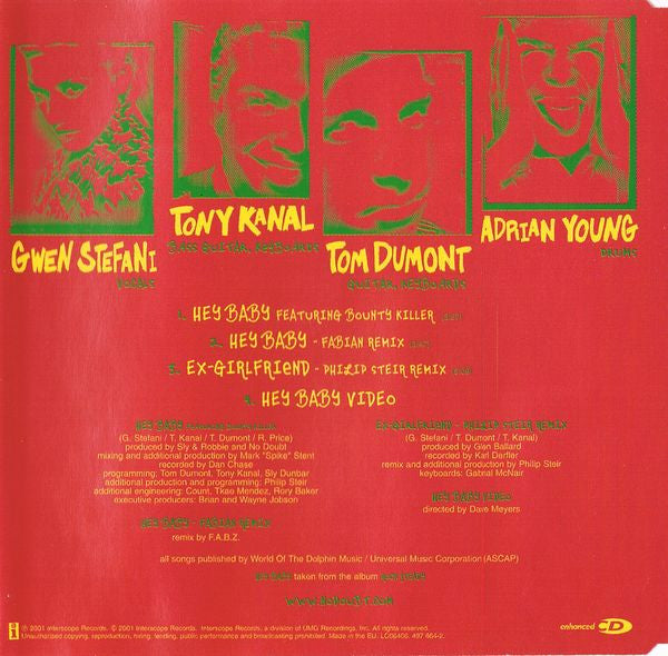 No Doubt : Hey Baby (CD, Single, Enh)