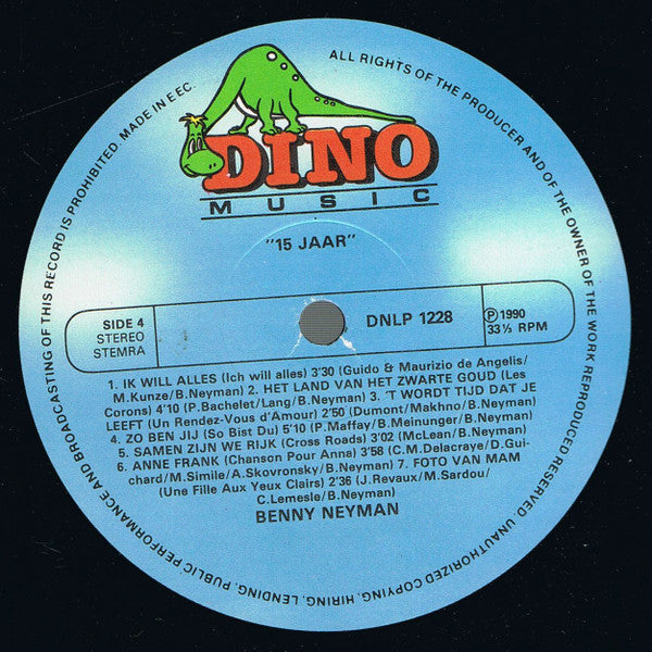 Benny Neyman : 15 Jaar (2xLP, Comp)