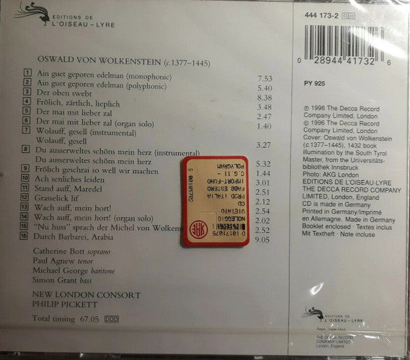 Oswald von Wolkenstein - Bott* · Agnew* · George* · New London Consort · Philip Pickett : Knightly Passions (The Songs Of Oswald Von Wolkenstein) (CD, Album)
