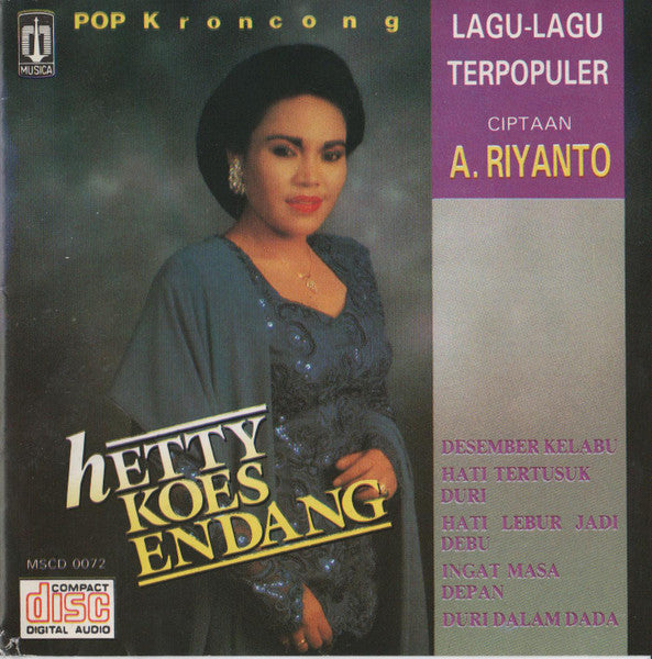 Hetty Koes Endang : Pop Keroncong Lagu-Lagu Terpopuler Karya A. Riyanto (CD, Album)