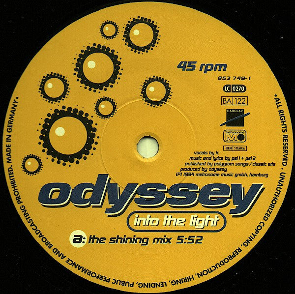 Odyssey (4) : Into The Light (12")