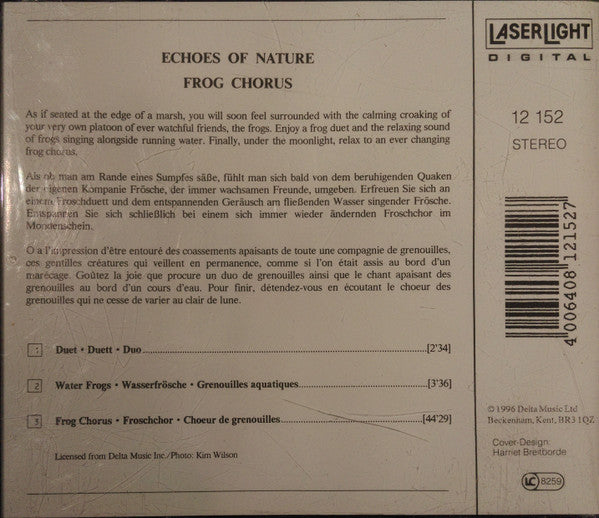 No Artist : Frog Chorus (The Natural Sounds Of The Wilderness) (CD, Album)