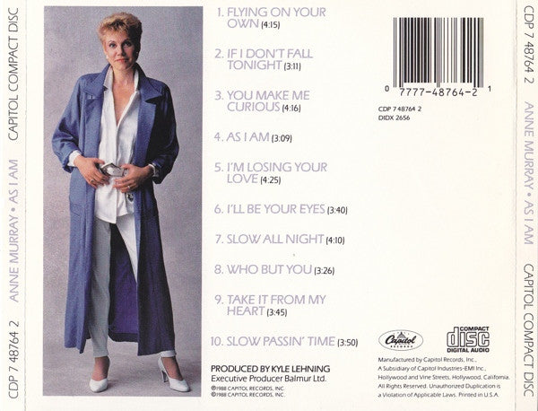 Anne Murray : As I Am (CD, Album)