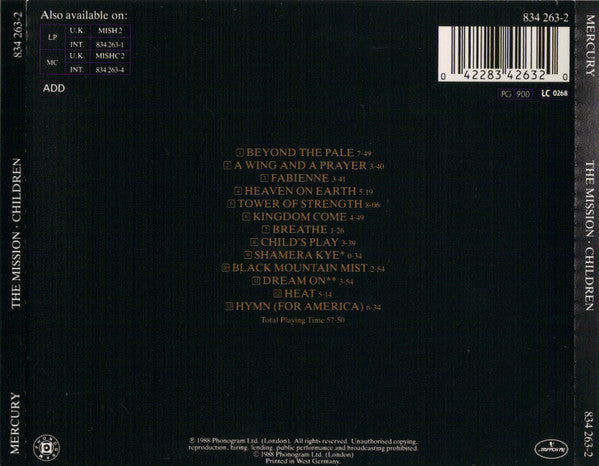 The Mission : Children (CD, Album, RE, RP)