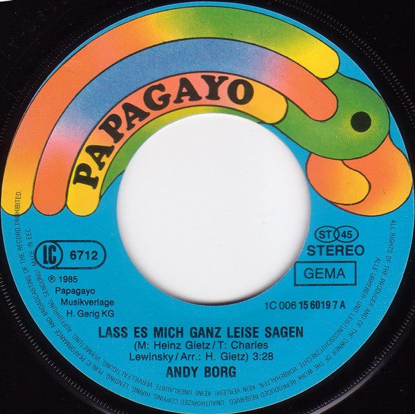 Andy Borg : Laß Es Mich Ganz Leise Sagen (7", Single)