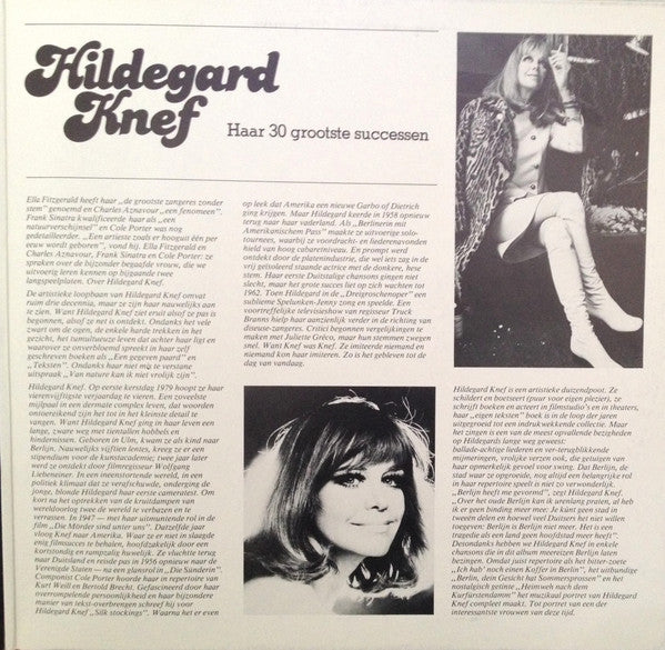 Hildegard Knef : Wereldsuccessen - Haar 30 Grootste Successen (2xLP, Comp)