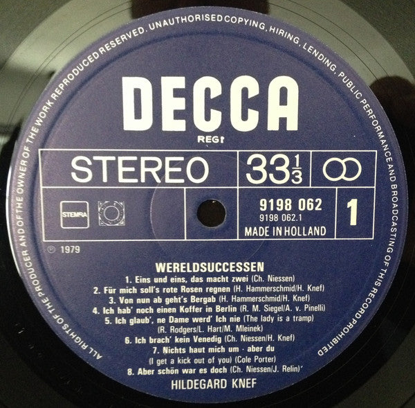 Hildegard Knef : Wereldsuccessen - Haar 30 Grootste Successen (2xLP, Comp)