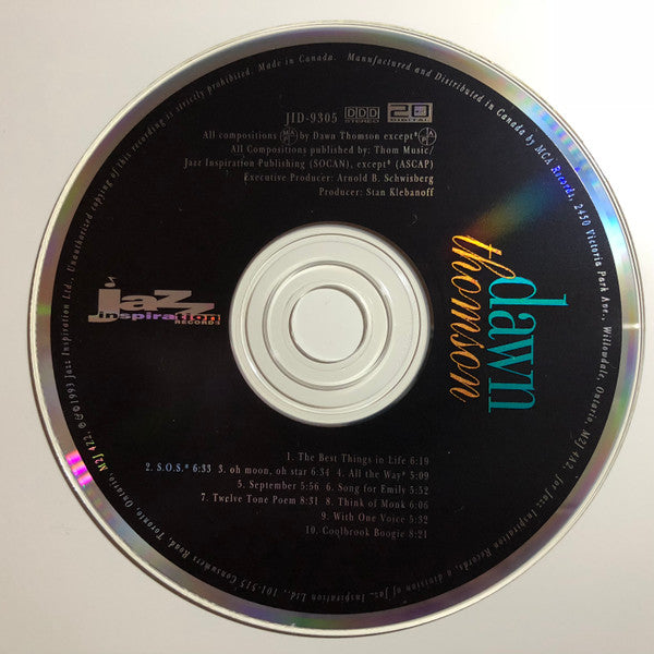 Dawn Thomson : The Best Things In Life (CD, Album)