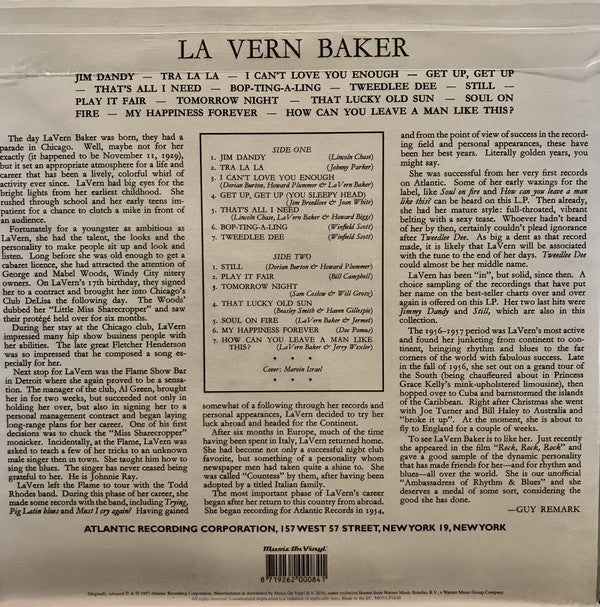 LaVern Baker : Rock & Roll (LP, Album, RE, 180)