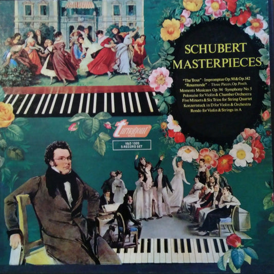 Franz Schubert / Louis Kentner, The Hungarian Quartet, Alfred Brendel, Peter Maag, Philharmonia Hungarica, Susanne Lautenbacher, Württembergisches Kammerorchester, Jörg Faerber, Ingrid Haebler : Schubert Masterpieces (5xLP + Box, Comp)