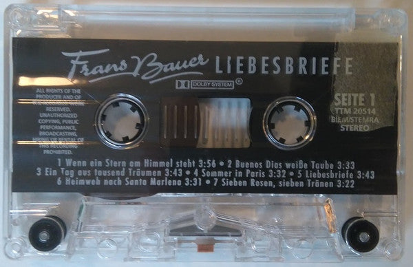 Frans Bauer : Liebesbriefe (Cass, Album)