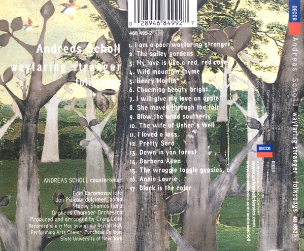 Andreas Scholl, Orpheus Chamber Orchestra : Le Voyageur - Folksongs (CD, Album, Dig)