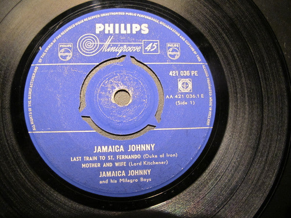 Jamaica Johnny And His Milagro Boys : Calypso By Jamaica Johnny (7", EP)