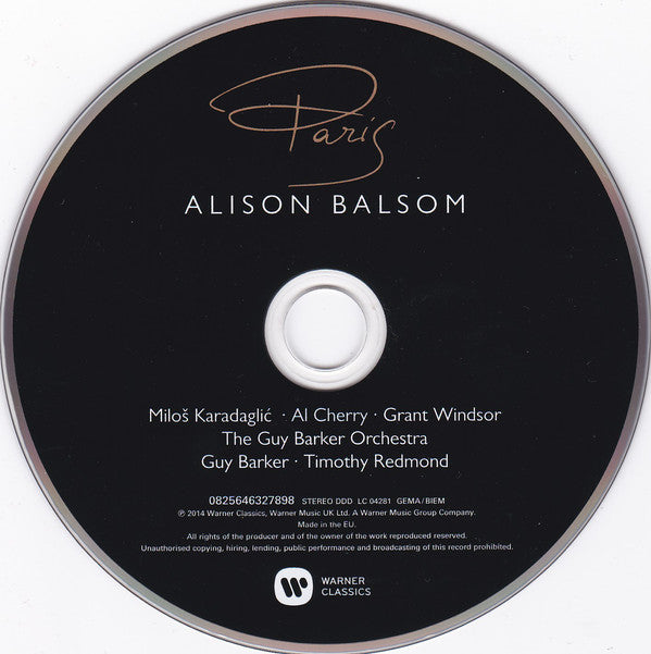 Alison Balsom : Paris (CD, Album)