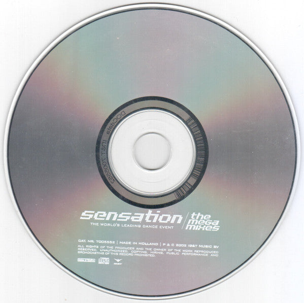 Various : Sensation - The Megamixes (CD, Mixed + DVD-V, SECAM)