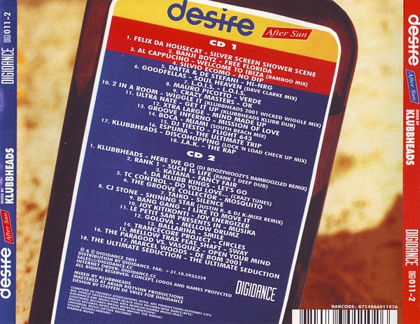 Klubbheads : Desire - After Sun (Factor 3) (2xCD, Mixed)