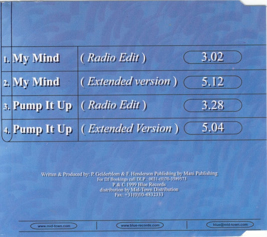 DJ Peter G. & The Clubjock : My Mind (CD, Maxi)