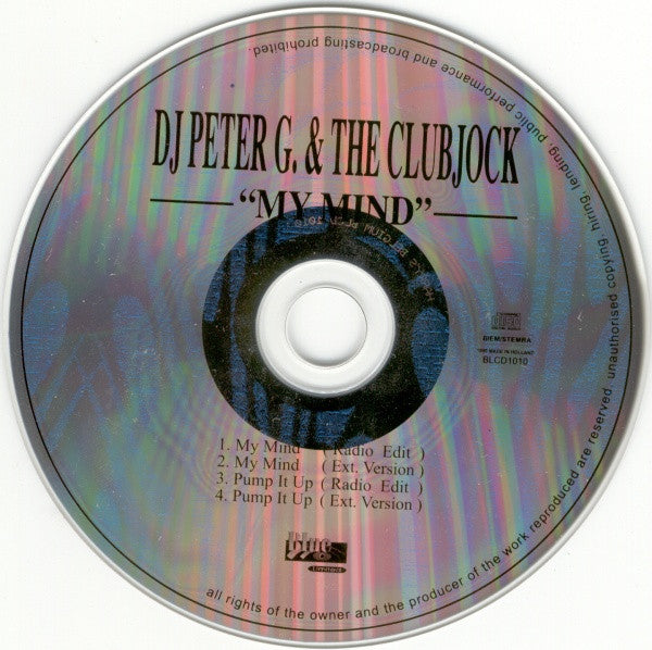 DJ Peter G. & The Clubjock : My Mind (CD, Maxi)